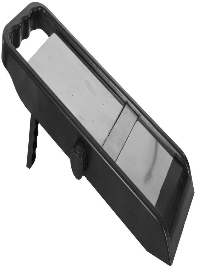 Ganesh Adjustable Plastic and Steel Slicer (Black/Silver) Cutter Vegetable Cutter Chopper Slicer gretter - Image 1